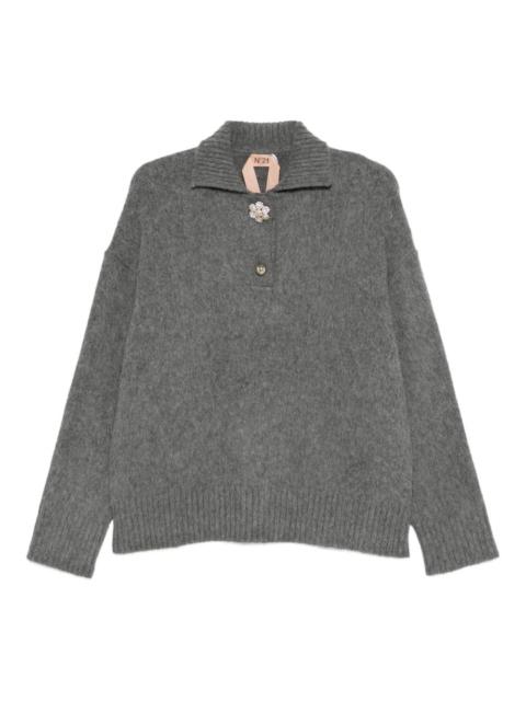 N°21 brushed-effect jumper