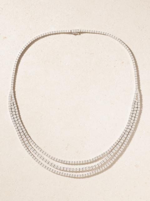 ANITA KO Hepburn 18-karat white gold diamond choker Silver