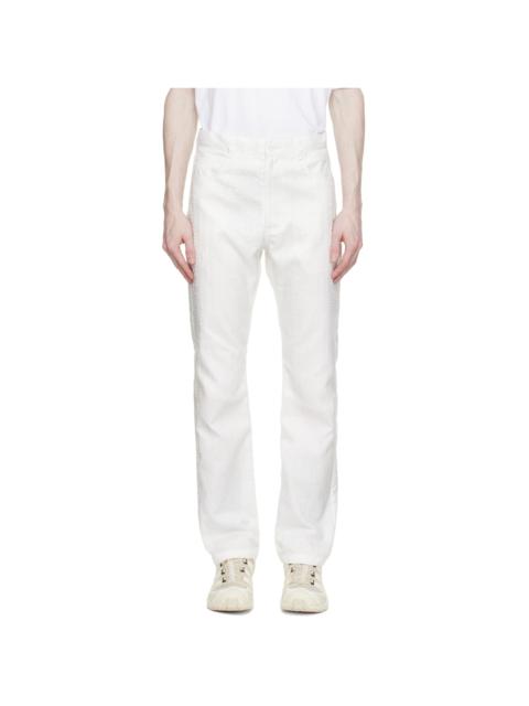 Kanghyuk White Polyester Trousers