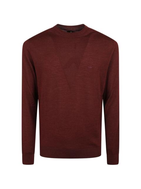 Etro wool and silk sweater with Pegaso embroidery