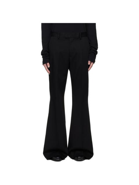 Ann Demeulemeester Black Leek Relaxed Bootcut Trousers