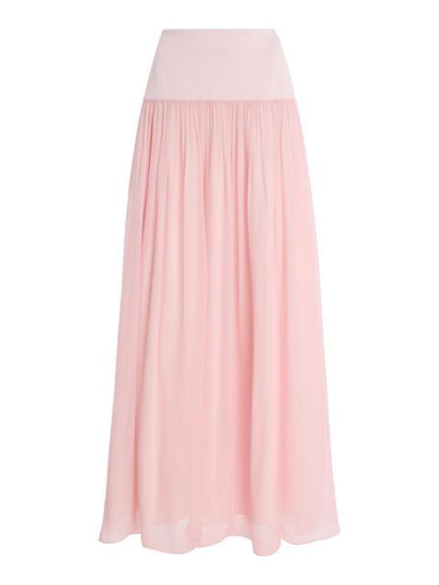 POSSE Solene Chiffon Maxi Skirt pink