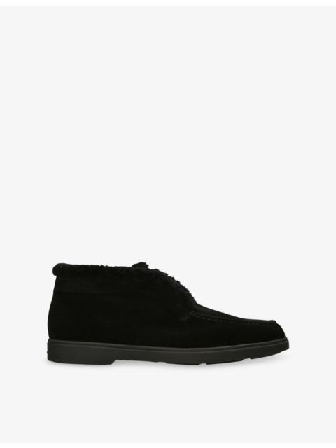 Santoni Fortune Suede Ankle Boots