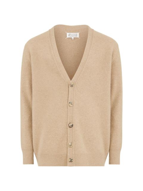 V-neck wool cardigan