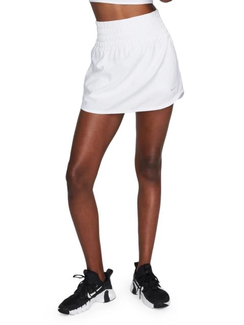 Ultrahigh Waist Skorts in White/Black