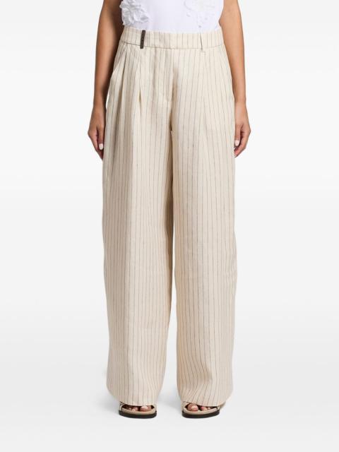 PESERICO pinstripe palazzo pants