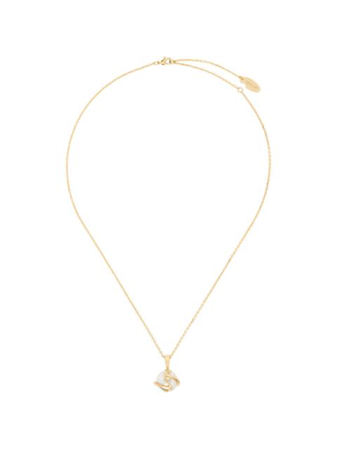 Off-White Gold Arrow Pearl Necklace