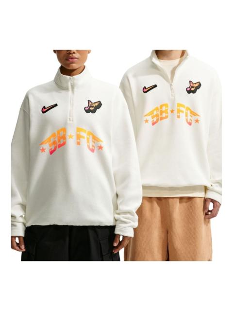 Nike Nike SB Skate 1 2-Zip Fleece Crew-Neck Sweatshirt 'Sail' IM5463-133