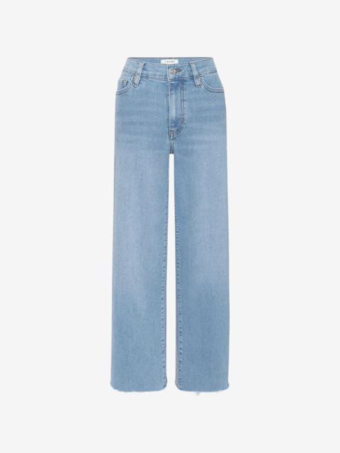 FRAME raw-edge wide-leg jeans