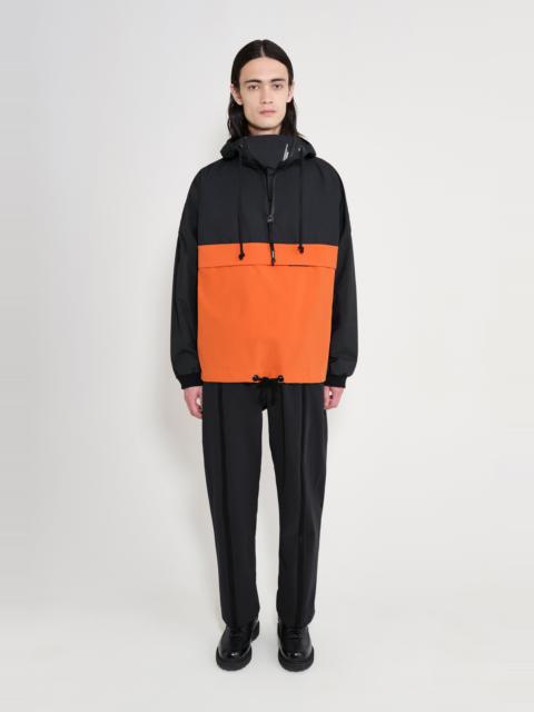 Stutterheim Forsa Two-Tone Matte Anorak Black/Pumpkin