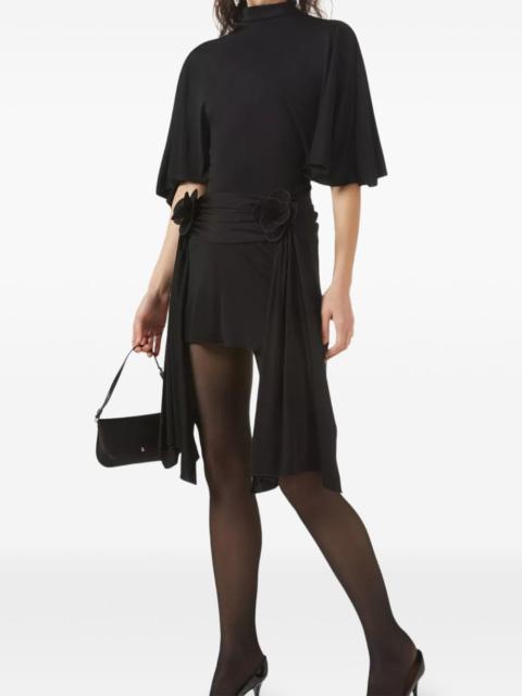 David Koma 3D Lace Flower jersey mini dress