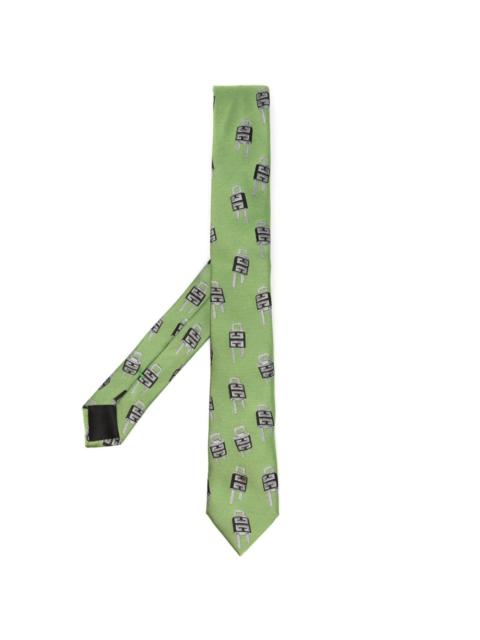 Givenchy embroidered silk tie