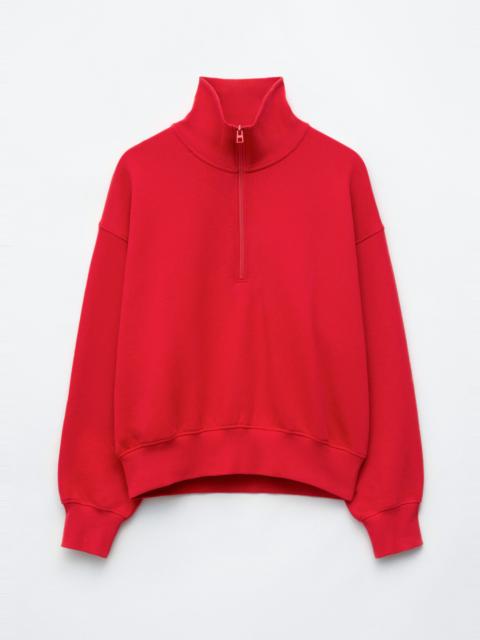 & Other Stories Half-Zip Cotton Sweatshirt