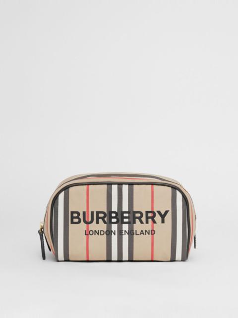 Burberry Small Icon Stripe ECONYL® Travel Pouch