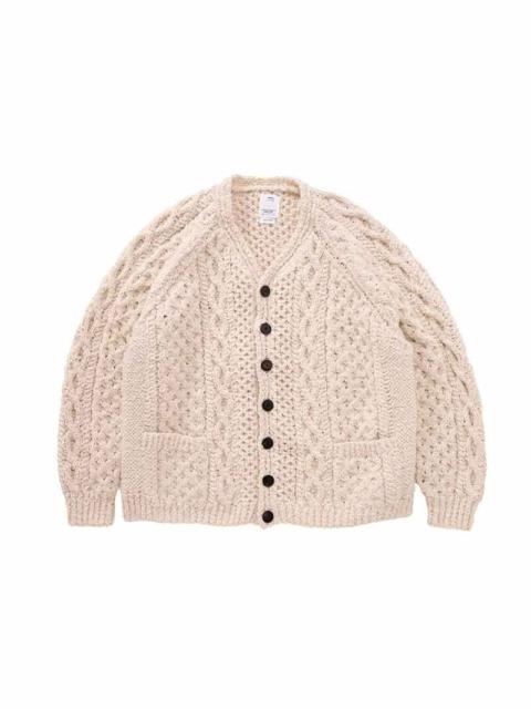 visvim FISHER GIRL CARDIGAN HAND-KNIT W IVORY