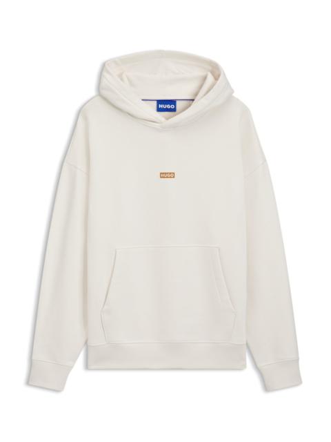 HUGO LOGO-DETAIL HOODIE IN COTTON TERRY