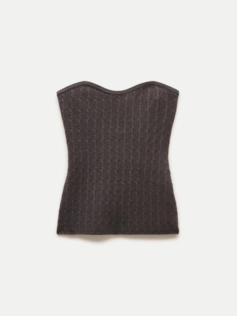 J.CREW Cable-knit tube top in merino wool blend