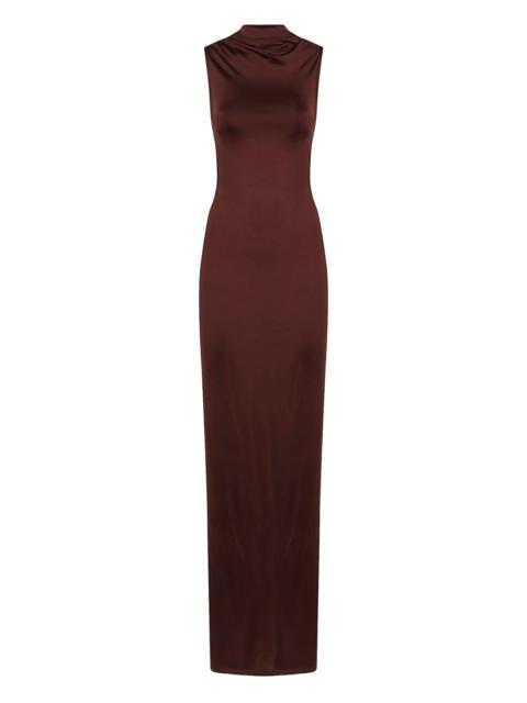 Victoria Beckham mock-neck open-back maxi dress