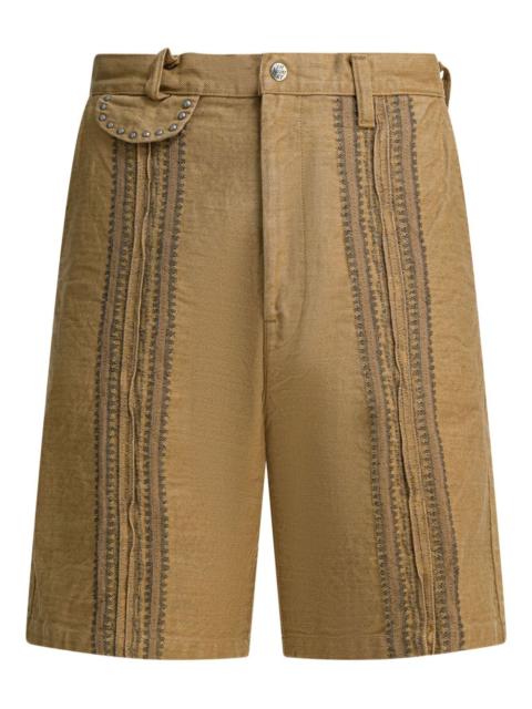 Kapital studded panel shorts