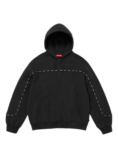 Supreme piping zip-up hoodie