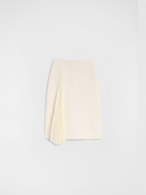 Jil Sander Wool Sablé Pleated Skirt