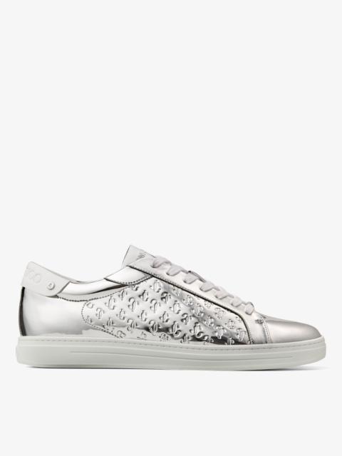 JIMMY CHOO Rome/M
Silver Metallic JC Monogram Pattern and Leather Low-Top Trainers