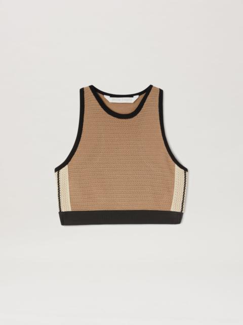 Logo Tape Knit Top