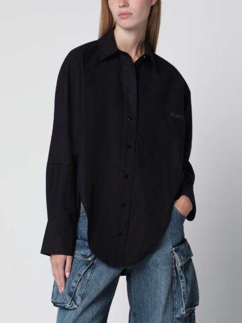 THE ATTICO Black cotton shirt with logo