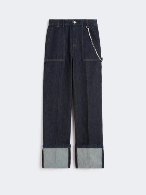 Sportmax Denim jeans with high turn-up - MIDNIGHTBLUE