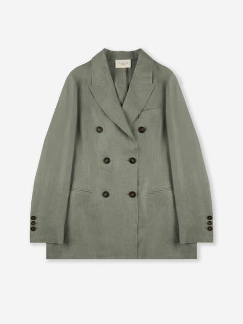 SLOWEAR Double-breasted linen jacket
