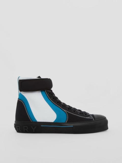 Burberry Cotton and Nylon Sub High-top Sneakers