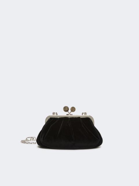WEEKEND Max Mara GIOCHI Small cotton velvet Pasticcino Bag - BLACK