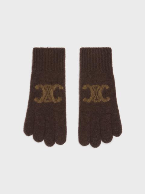 CELINE gloves in monogram wool, cashmere and silk