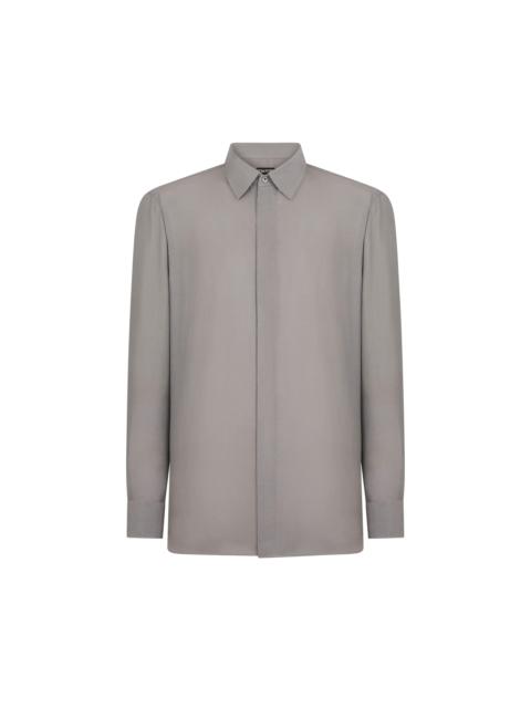 TOM FORD COTTON SILK WASHED TWILL FLUID FIT SHIRT