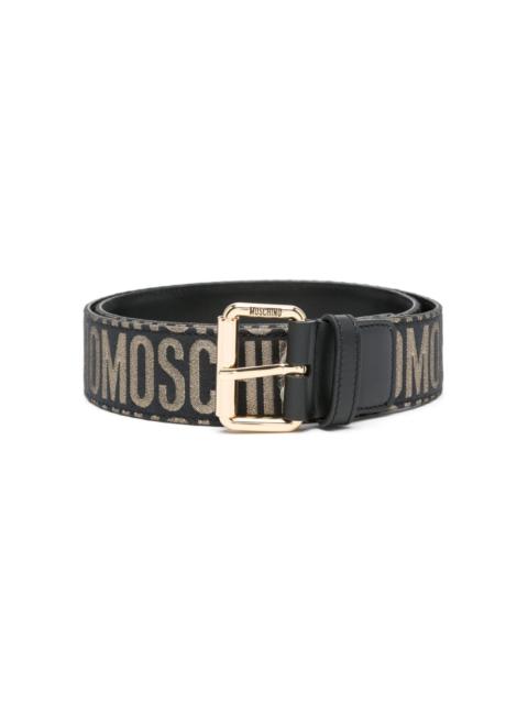 Moschino logo-jacquard buckle belt
