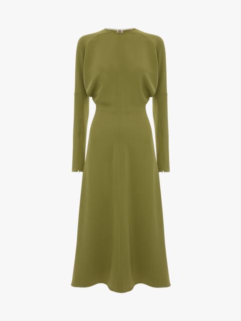 Victoria Beckham Dolman Midi Dress In Greenfinch