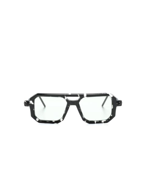 Kuboraum tortoiseshell geometric-frame glasses