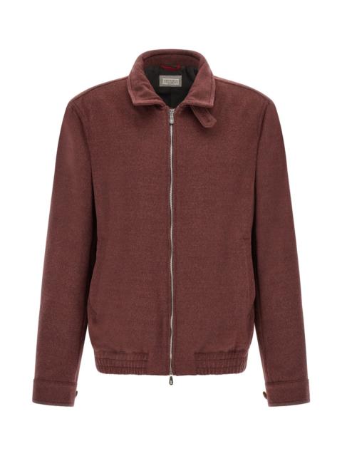 Brunello Cucinelli Virgin Wool Beaver Bomber Jacket