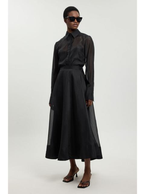 KAREN MILLEN Organdie Woven Prom Skirt