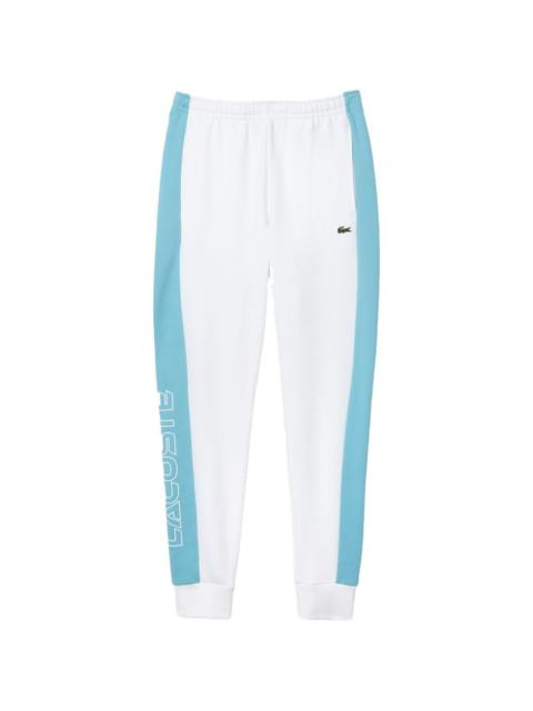 LACOSTE logo-embroidered colourblock track pants