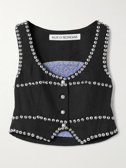 ALIX OF BOHEMIA Mossie Studded Cotton Vest