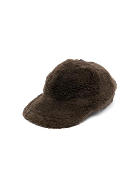 Yves Salomon shearling baseball cap