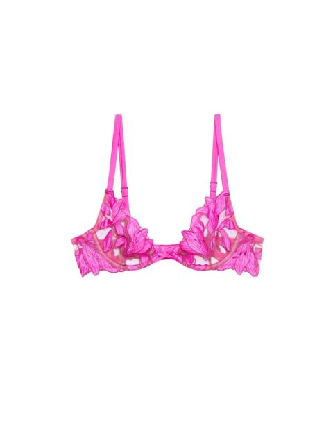 Fleur du Mal Lily Embroidery Plunge Demi Bra