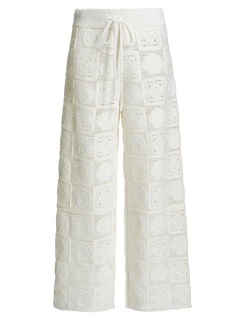 Rails Women's Maja Crochet Cotton-Blend Pants - White Sea Shell Crochet