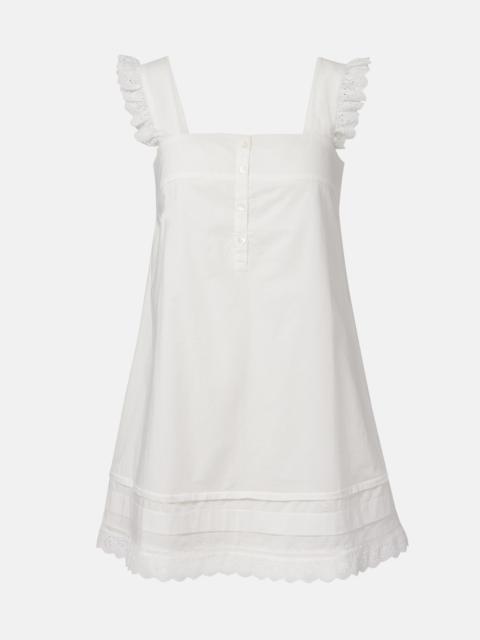 Poupette St Barth Livy ruffled cotton minidress