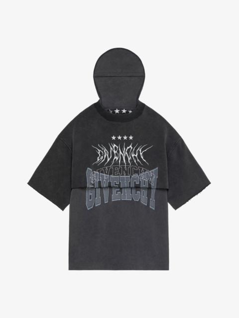 Givenchy T-SHIRT IN EMBROIDERED JERSEY WITH OVERLAPPED EFFECT