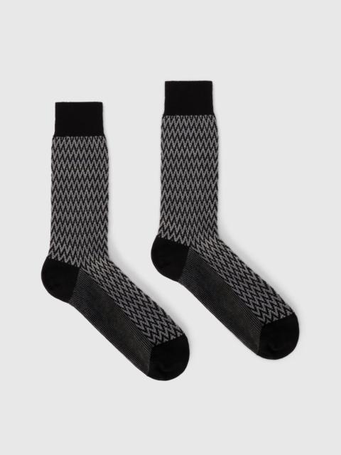 Missoni Mid-length cotton-blend socks with zigzag pattern