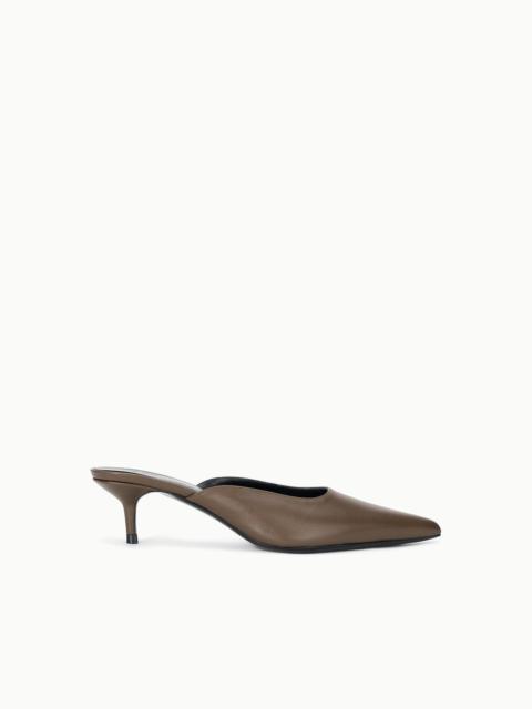 STAUD STAUD SEBASTIAN KITTEN HEEL MULE TRUFFLE