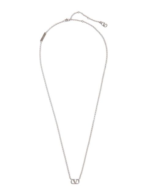 Valentino Men's VLogo Signature Metal Necklace - Palladium