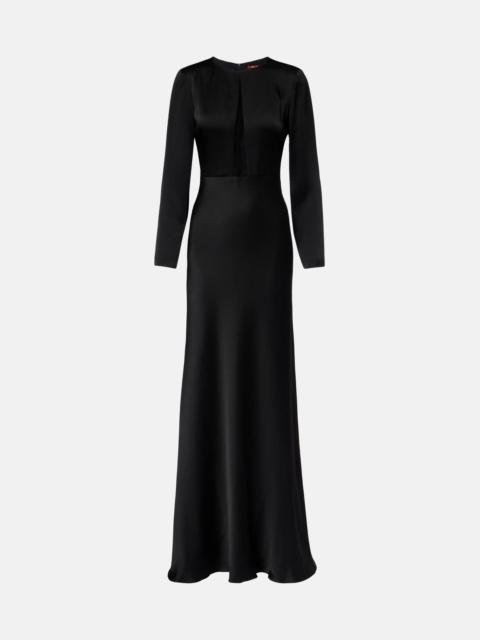 Max Mara Bird satin maxi dress